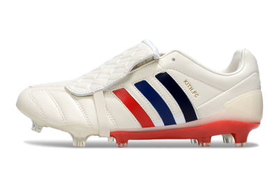 Kith x Adidas Predator Mania Foldover Tongue FG Firm Ground Soccer Cleats - White/Red/Black
