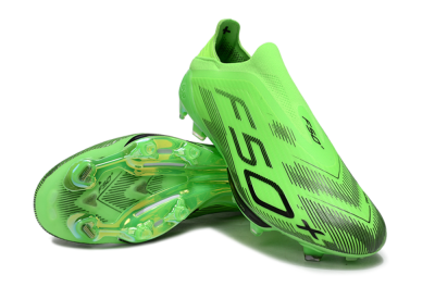 Adidas F50+ Elite Lightstrike Pro Laceless FG Firm Ground Soccer Cleats - Green/Black