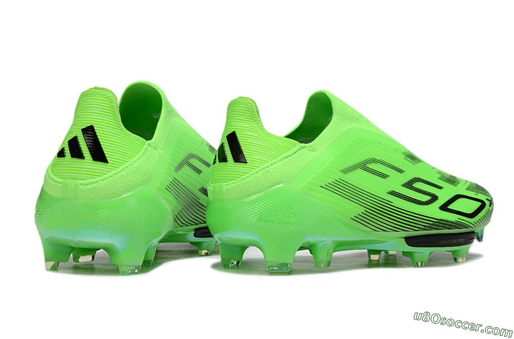 Adidas F50+ Elite Lightstrike Pro Laceless FG Firm Ground Soccer Cleats - Green/Black 6