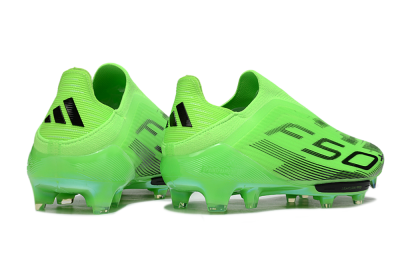 Adidas F50+ Elite Lightstrike Pro Laceless FG Firm Ground Soccer Cleats - Green/Black