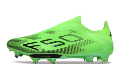 Adidas F50+ Elite Lightstrike Pro Laceless FG Firm Ground Soccer Cleats - Green/Black