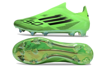 Adidas F50 Elite Laceless FG Firm Ground Soccer Cleats - Green/Black