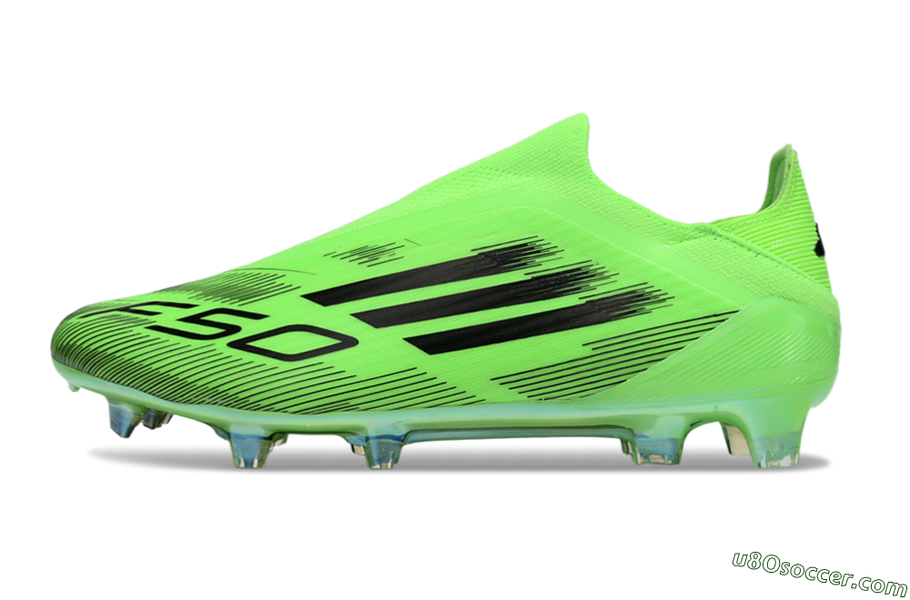 Adidas F50 Elite Laceless FG Firm Ground Soccer Cleats - Green/Black 2