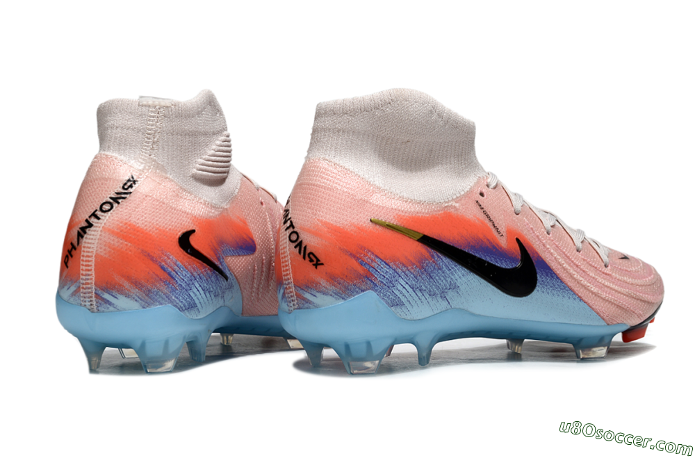 Nike Phantom Luna Elite FG Firm Ground Soccer Cleats - Pink/Red/Blue 6