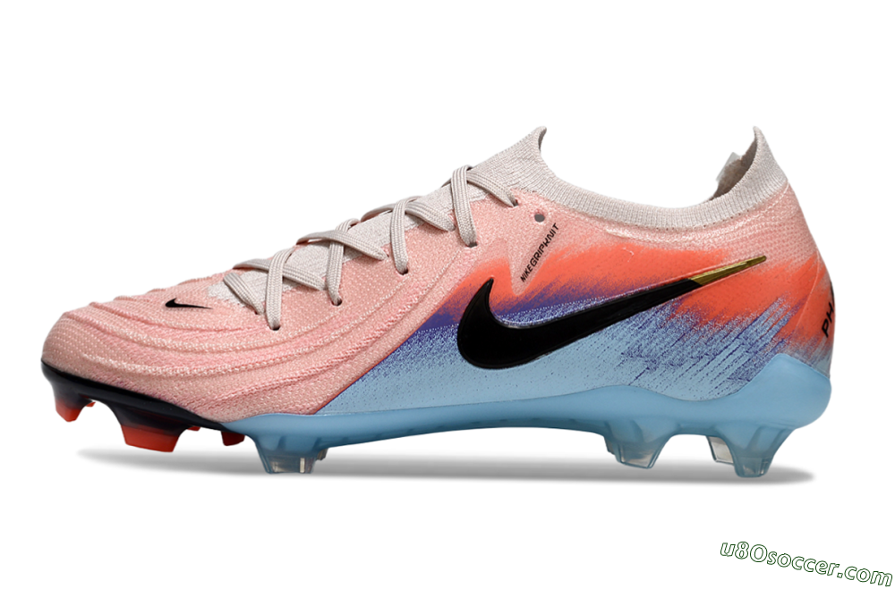 Nike Phantom GX 2 Elite FG Firm Ground Soccer Cleats - Pink/Red/Blue 2