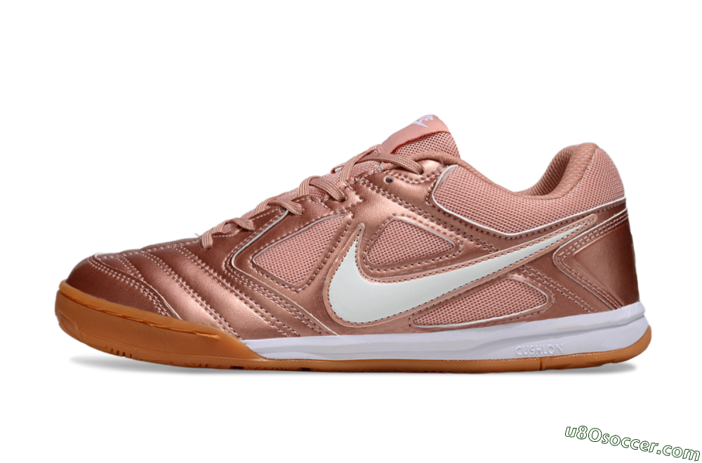 Supreme x Nike SB Gato IC Indoor & Futsal Soccer Shoes - Gold/White/Brown 2