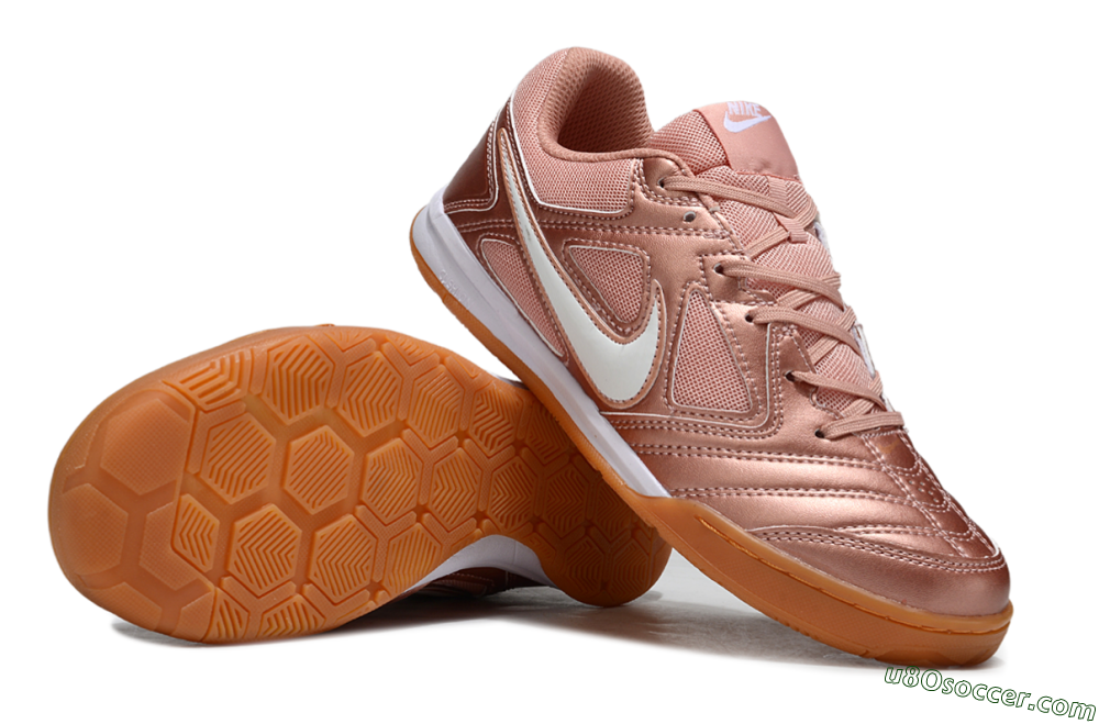 Supreme x Nike SB Gato IC Indoor & Futsal Soccer Shoes - Gold/White/Brown 0