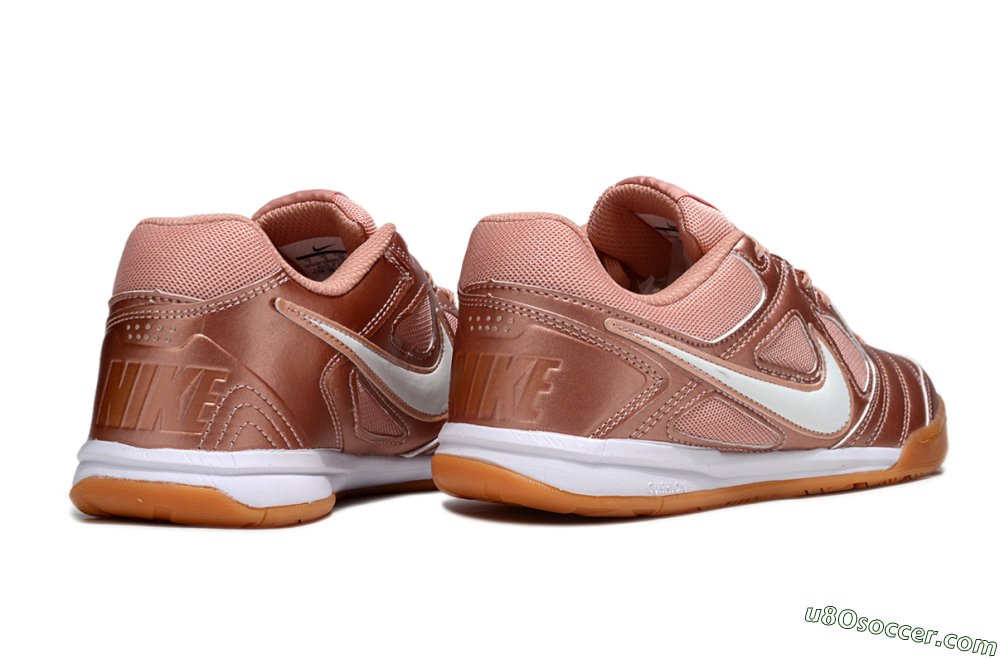 Supreme x Nike SB Gato IC Indoor & Futsal Soccer Shoes - Gold/White/Brown 6