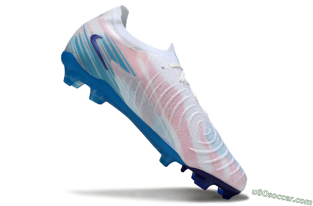 Nike Phantom GX 2 Elite FG Firm Ground Soccer Cleats - White/Pink/Blue 4