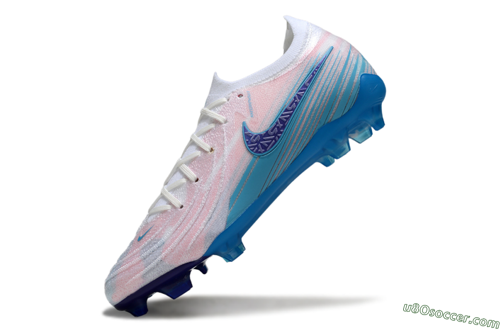 Nike Phantom GX 2 Elite FG Firm Ground Soccer Cleats - White/Pink/Blue 5