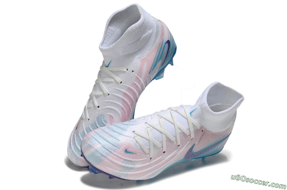 Nike Phantom Luna Elite FG Firm Ground Soccer Cleats - Pink/White/Blue 3