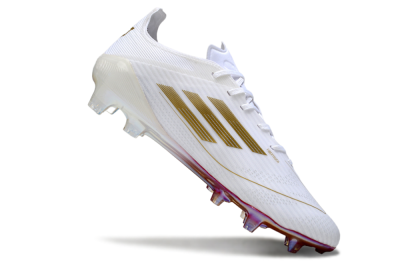 Adidas F50 Pro FG Firm Ground Soccer Cleats - White/Red/Gold