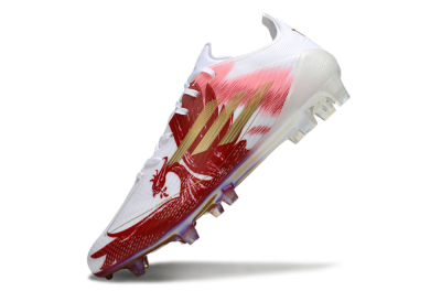Adidas F50 Pro FG Firm Ground Soccer Cleats - White/Red/Gold