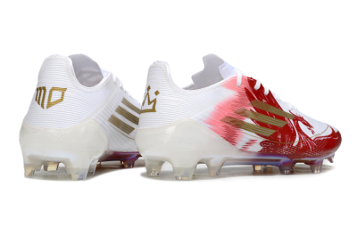 Adidas F50 Pro FG Firm Ground Soccer Cleats - White/Red/Gold