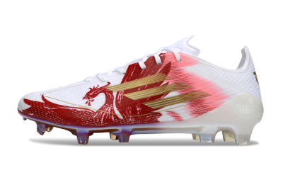 Adidas F50 Pro FG Firm Ground Soccer Cleats - White/Red/Gold