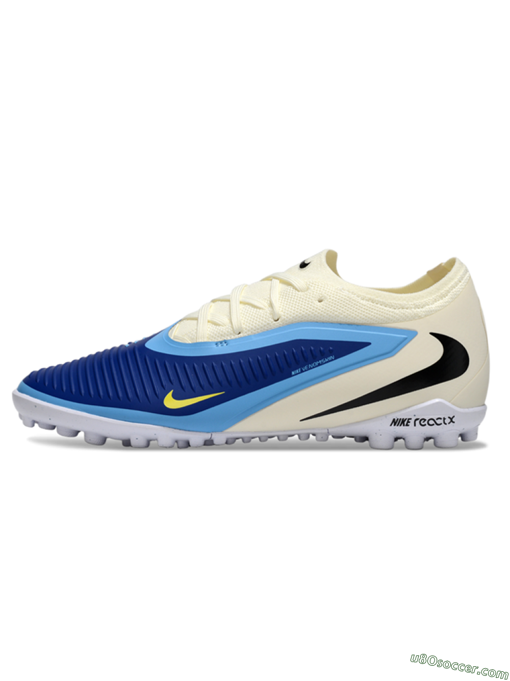 Nike Phantom 6 Low Elite TF Artificial Turf Soccer Shoes - Blue/White/Black 2