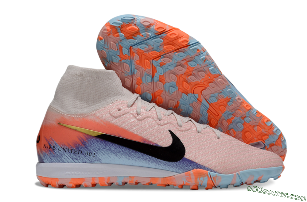 Nike Air Zoom Mercurial Superfly 10 Elite TF Artificial Turf Soccer Shoes - Pink/Red/Blue 1