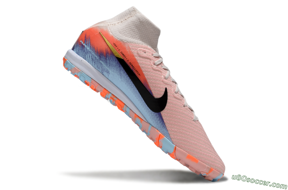 Nike Air Zoom Mercurial Superfly 10 Elite TF Artificial Turf Soccer Shoes - Pink/Red/Blue 4