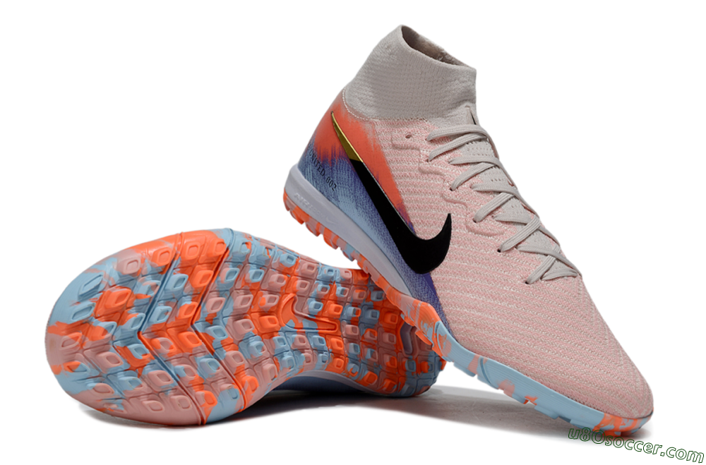 Nike Air Zoom Mercurial Superfly 10 Elite TF Artificial Turf Soccer Shoes - Pink/Red/Blue 0
