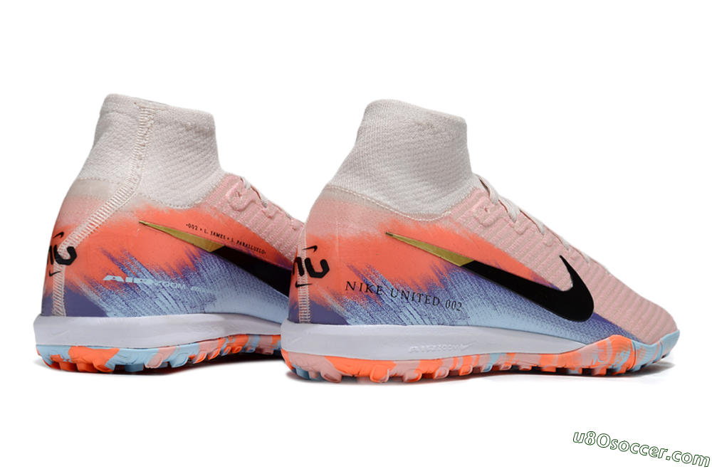 Nike Air Zoom Mercurial Superfly 10 Elite TF Artificial Turf Soccer Shoes - Pink/Red/Blue 6