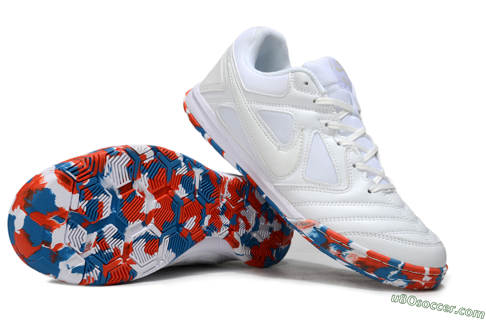 Supreme x Nike SB Gato IC Indoor & Futsal Soccer Shoes - White/Blue/Red 0