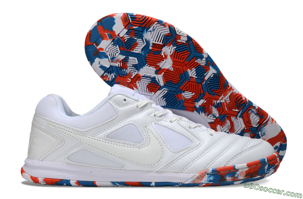 Supreme x Nike SB Gato IC Indoor & Futsal Soccer Shoes - White/Blue/Red 1