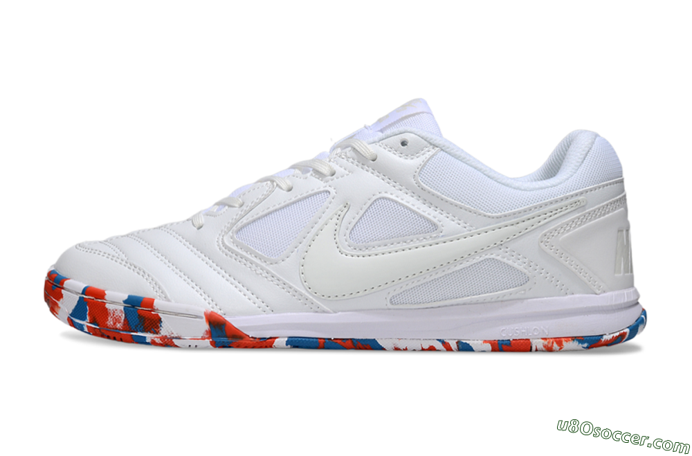 Supreme x Nike SB Gato IC Indoor & Futsal Soccer Shoes - White/Blue/Red 2
