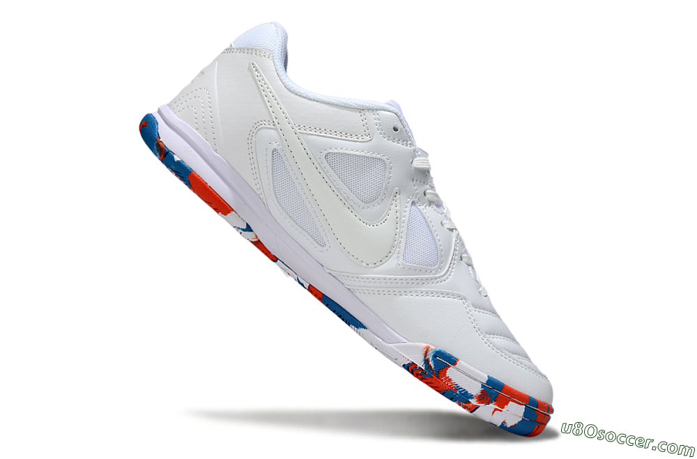 Supreme x Nike SB Gato IC Indoor & Futsal Soccer Shoes - White/Blue/Red 4