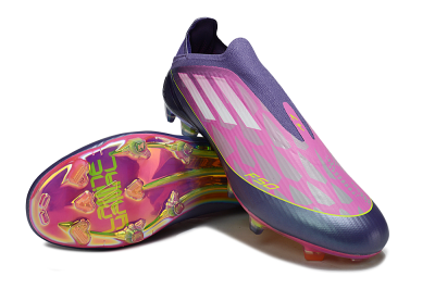 Adidas F50 Elite Laceless FG Firm Ground Soccer Cleats - Pink/Purple/Yellow