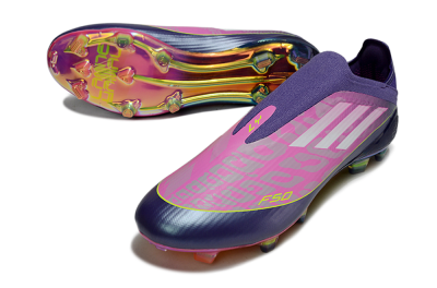 Adidas F50 Elite Laceless FG Firm Ground Soccer Cleats - Pink/Purple/Yellow