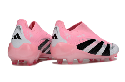 Adidas Predator 25 Elite Laceless FG Firm Ground Soccer Cleats - Pink/White/Black