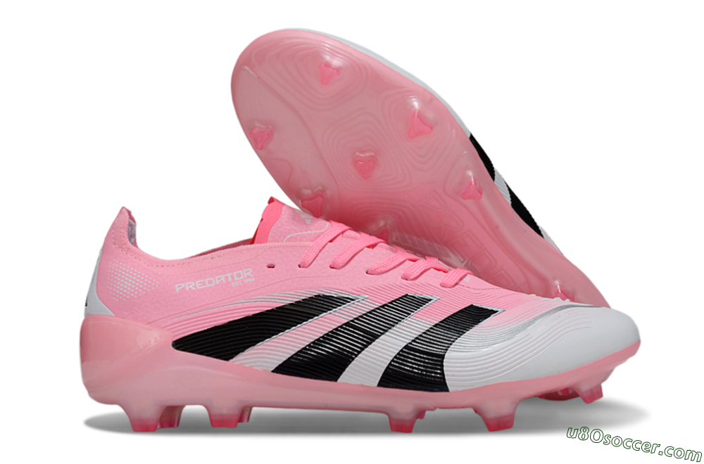 Adidas Predator 25 Elite FG Firm Ground Soccer Cleats - Pink/White/Black 1