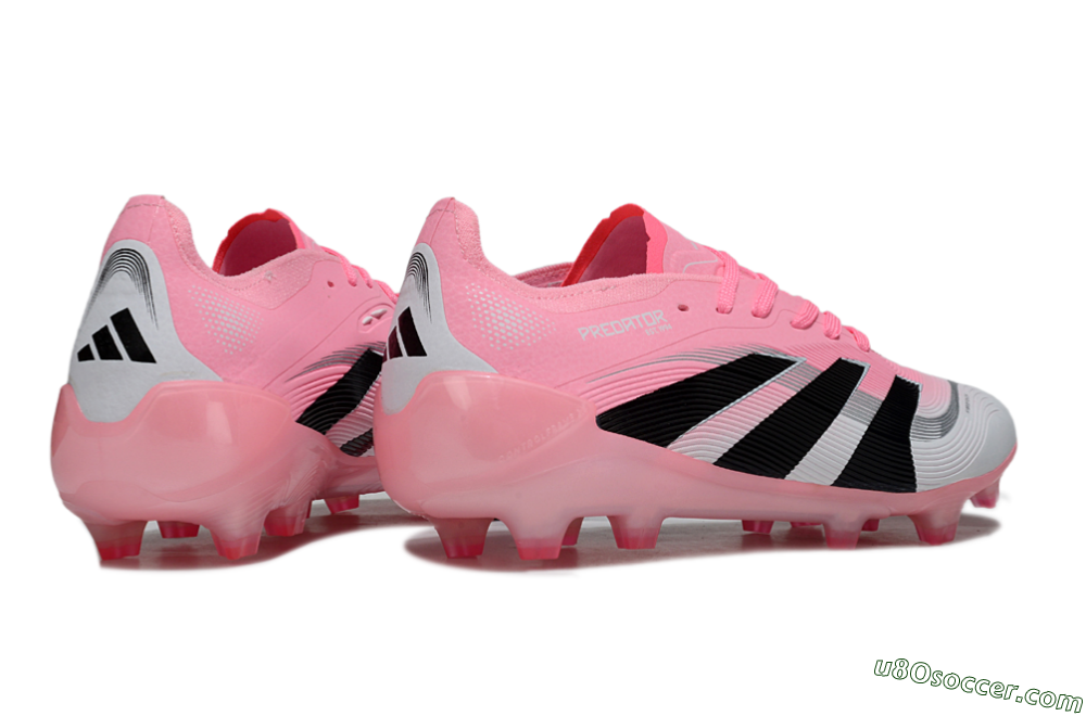 Adidas Predator 25 Elite FG Firm Ground Soccer Cleats - Pink/White/Black 6