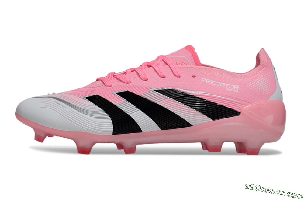 Adidas Predator 25 Elite FG Firm Ground Soccer Cleats - Pink/White/Black 2