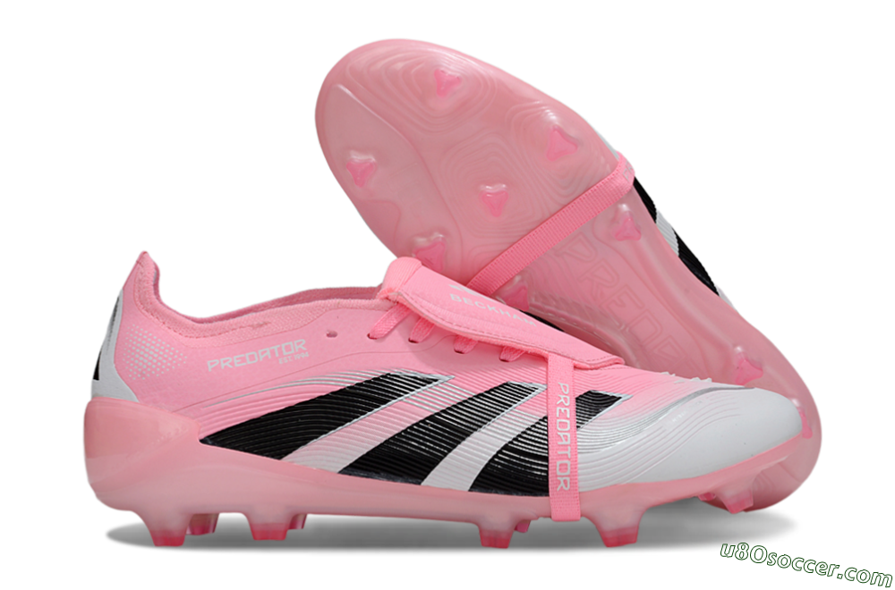 Adidas Predator 25 Foldover Tongue FG Firm Ground Soccer Cleats - Pink/White/Black 1