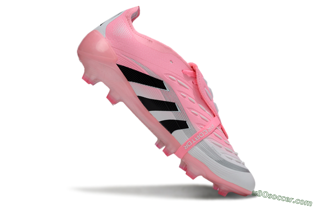 Adidas Predator 25 Foldover Tongue FG Firm Ground Soccer Cleats - Pink/White/Black 4
