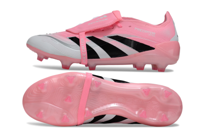 Adidas Predator 25 Foldover Tongue FG Firm Ground Soccer Cleats - Pink/White/Black