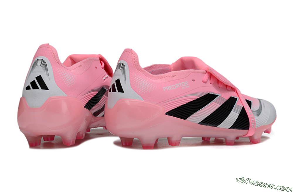 Adidas Predator 25 Foldover Tongue FG Firm Ground Soccer Cleats - Pink/White/Black 6