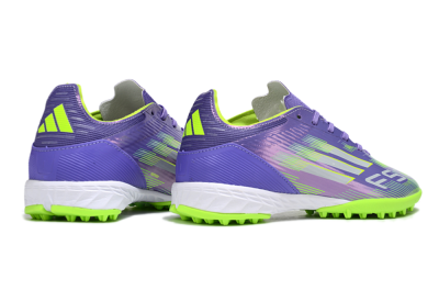 Adidas F50 Pro TF Artificial Turf Soccer Shoes - Purple/Yellow/Silver