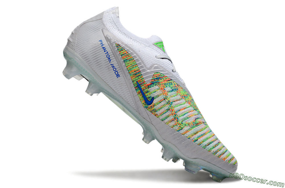 Nike Phantom 6 Low Elite FG Firm Ground Soccer Cleats - White/Red/Yellow 5