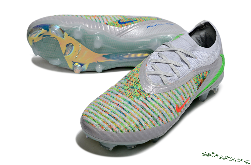 Nike Phantom 6 Low Elite FG Firm Ground Soccer Cleats - White/Red/Yellow 3