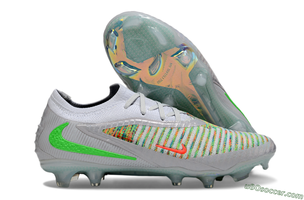 Nike Phantom 6 Low Elite FG Firm Ground Soccer Cleats - White/Red/Yellow 1