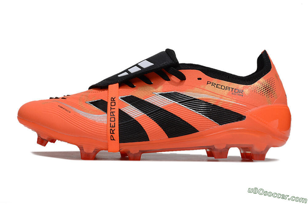 Adidas Predator 25 Foldover Tongue FG Firm Ground Soccer Cleats - Red/Black/White 2