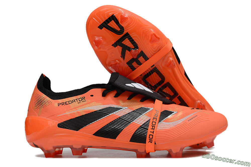 Adidas Predator 25 Foldover Tongue FG Firm Ground Soccer Cleats - Red/Black/White 1