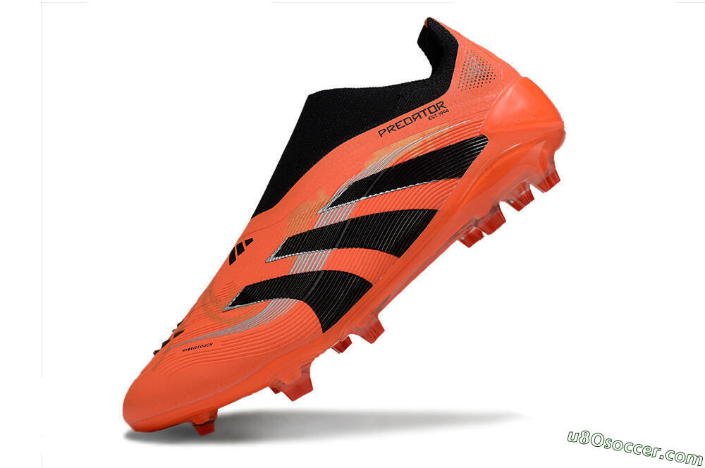 Adidas Predator 25 Elite Laceless FG Firm Ground Soccer Cleats - Red/Black/White 5