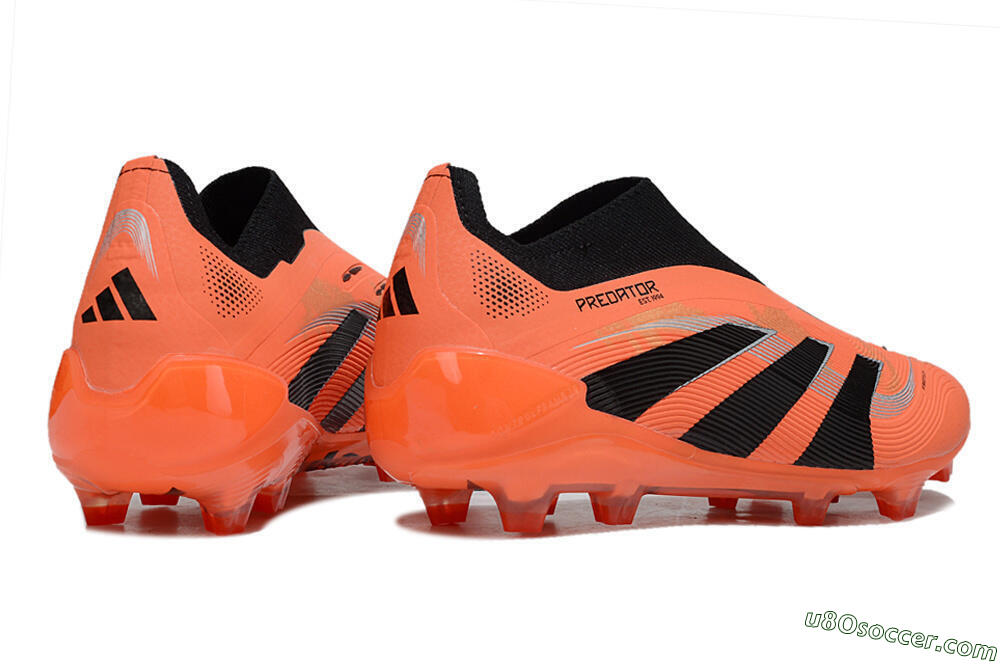 Adidas Predator 25 Elite Laceless FG Firm Ground Soccer Cleats - Red/Black/White 6
