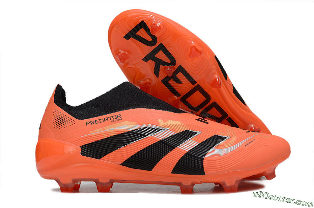 Adidas Predator 25 Elite Laceless FG Firm Ground Soccer Cleats - Red/Black/White 1