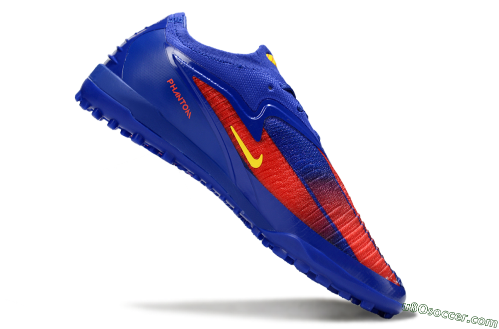 Nike Phantom 6 Low Elite TF Artificial Turf Soccer Shoes - Blue/Red/Yellow 4