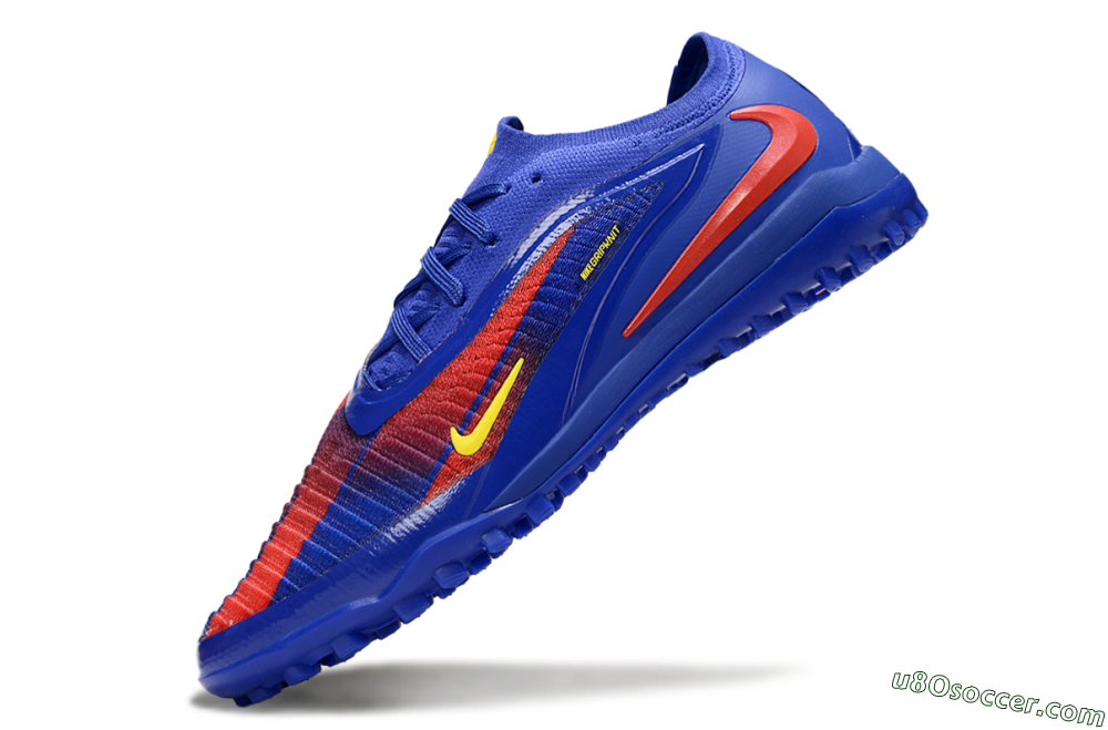 Nike Phantom 6 Low Elite TF Artificial Turf Soccer Shoes - Blue/Red/Yellow 5