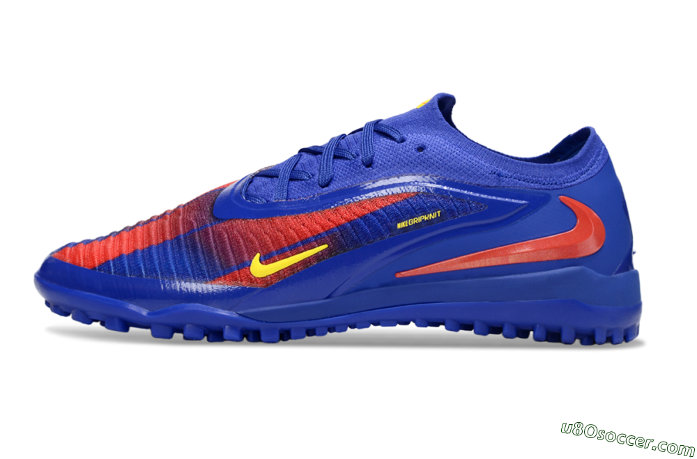 Nike Phantom 6 Low Elite TF Artificial Turf Soccer Shoes - Blue/Red/Yellow 2